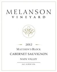 2012 Matthew's Block Cabernet Sauvignon
